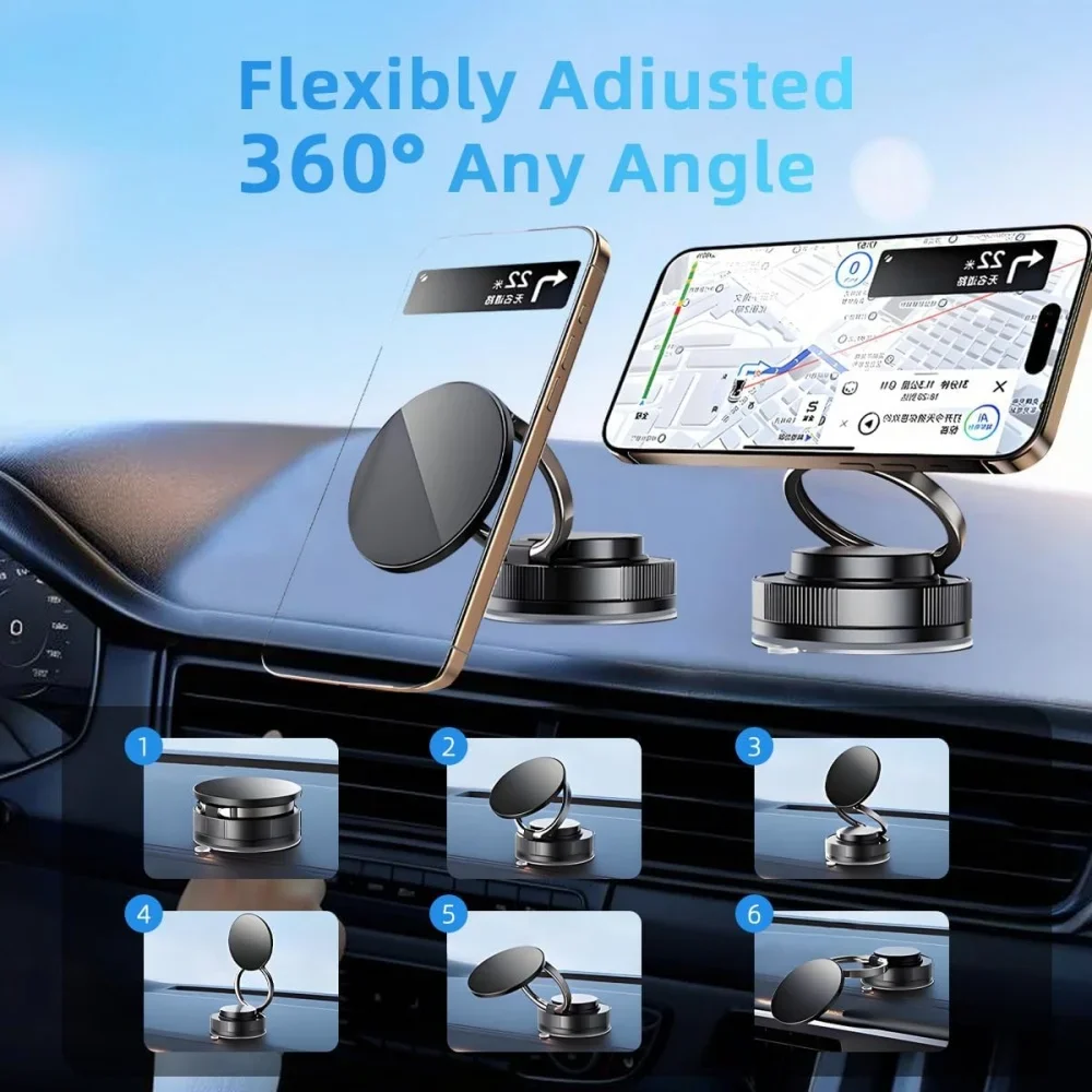 업그레이드된 360 ° 진공 흡착식 자석 휴대폰 거치대 - Car Vacuum 리뷰 및 가격