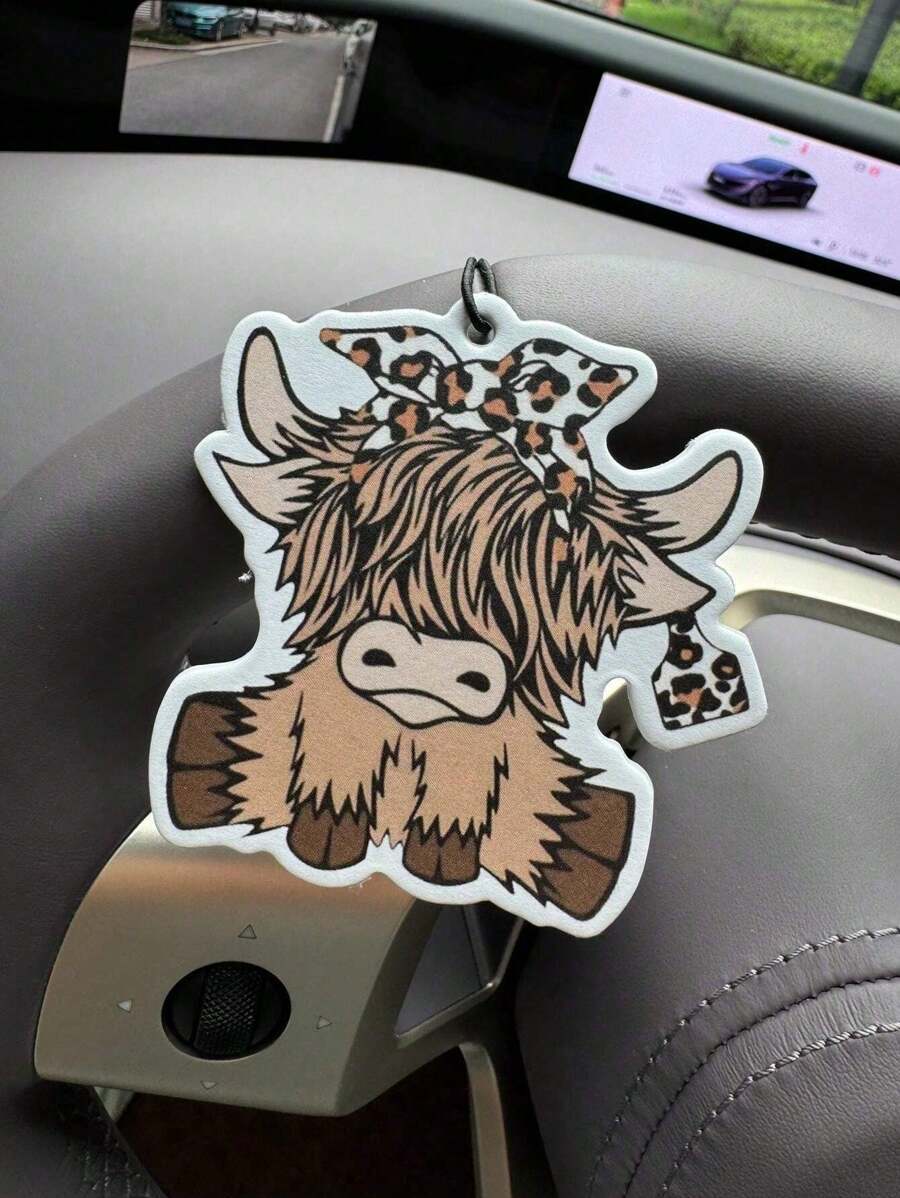 만화풍 하이랜드 소 자동차 방향제, 백미러 장식용 - Car Air Freshener 리뷰 및 가격